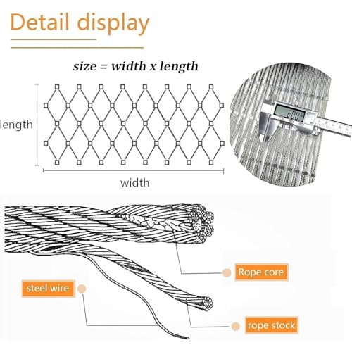 Filet de sécurité pour balustrades et terrasses en acier inoxydable - 8