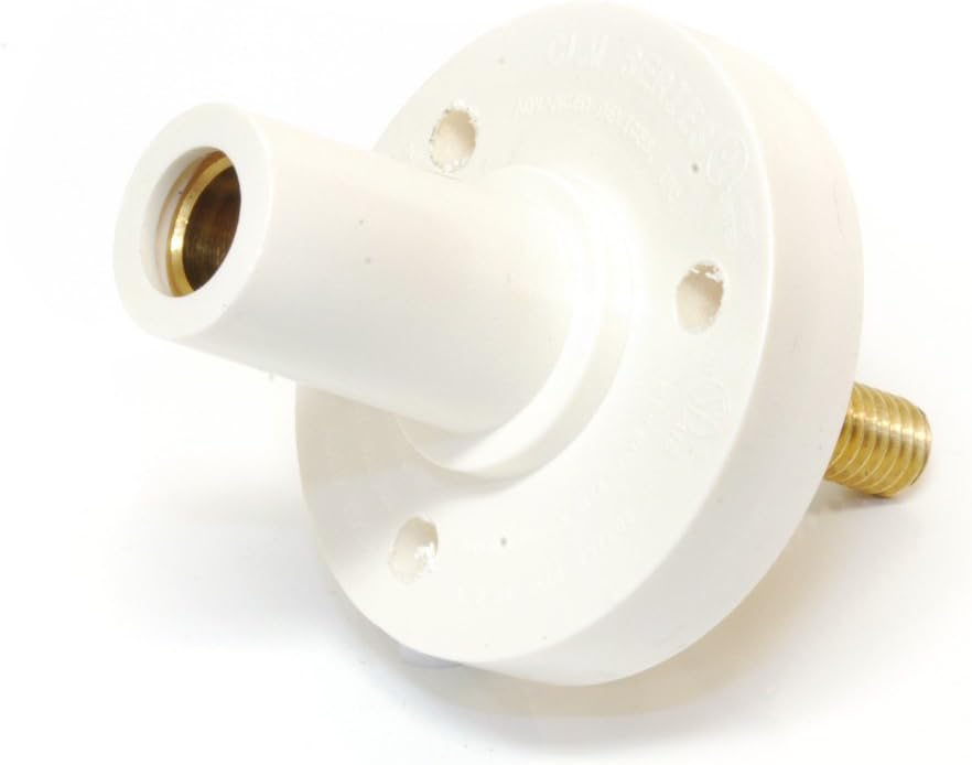 Marinco CLMFRS-BX CLM Cam Type, Mini Panel Mount, 150 Amp, 600 Volt, 3/4" threaded stud, Female - White (B)