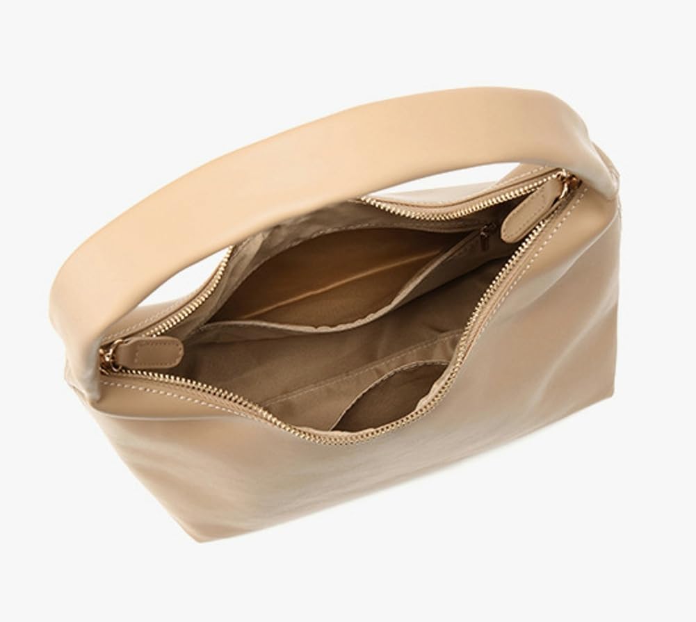 Slouchy PU Leather Hobo Bags Women Trendy Underarm Shoulder Bag Crescent Crossbody Purses College Travel Tote Handbag 2026