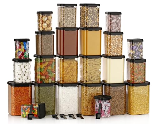 MOXSTAR Airtight container for kitchen storage set, BPA Free Plas...