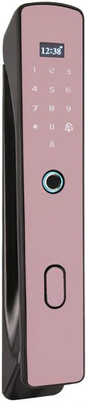 Door Lock with Key and Handle Fully Automatic Fingerprint Password Lock Home Security Door Remote Password IC Card Unlock Virtual Password Deny Clone Fingerprint C + Grade Lock Cylinder