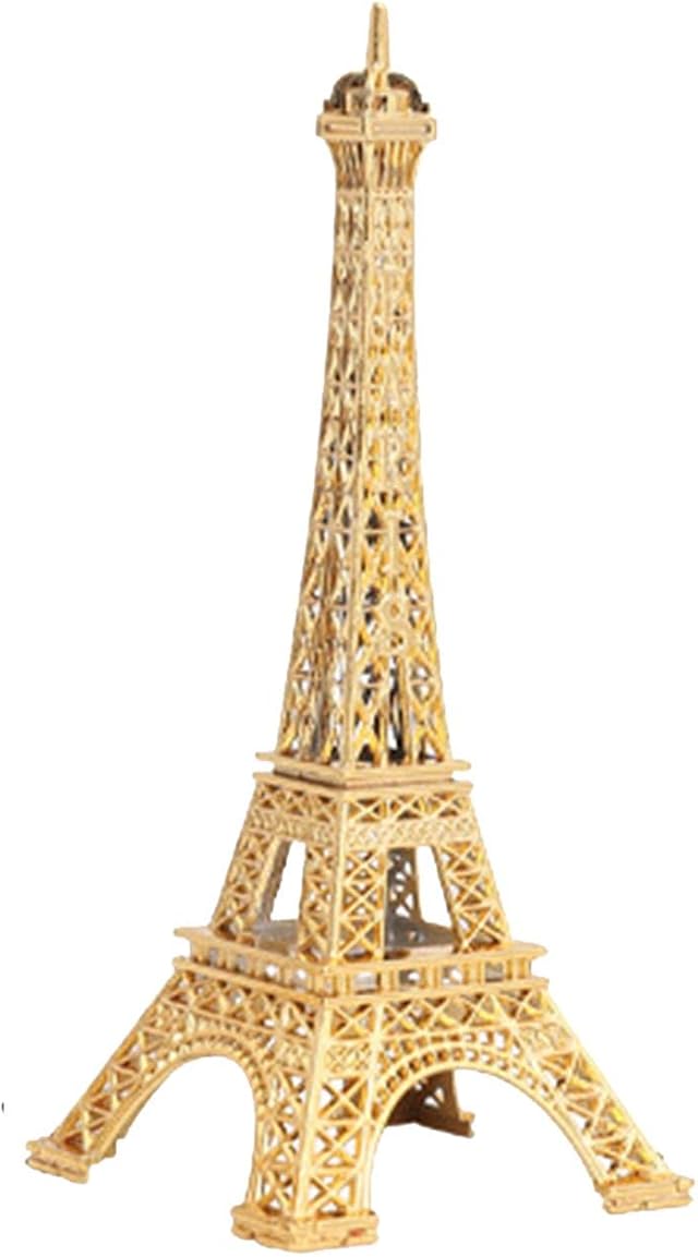 Estatua de la Torre Eiffel, decoración de 5.9 pulgadas, de metal, réplica, recuerdo de habitación, torre Eiffel francesa, decoración de fiesta, soporte de mesa, regalo para decoración de