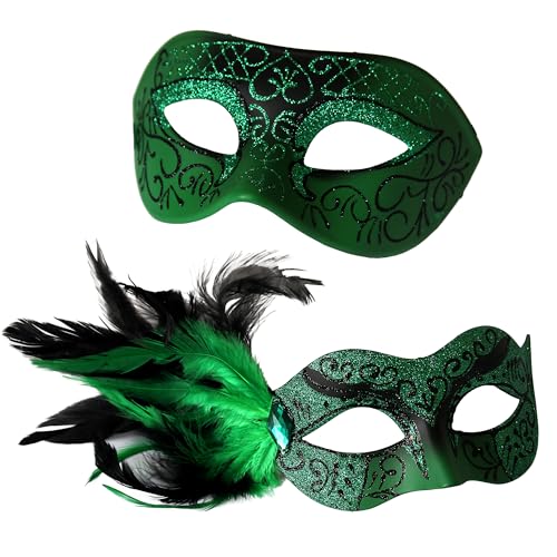 Masques de bal masqué pour couple : masques vénitiens de cosplay et Mardi Gras