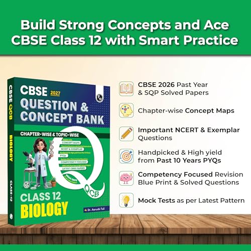 Image of PW CBSE Question & Concept Bank Class 12 Biology 2027 Chapterwise & Topicwise | NCERT Exemplar Concept Maps PYQs Mock Test 50% Competency Based Questions | Solved By Samridhi Mam & Aarushi Mam