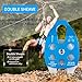 NewDoar 30 KN CE Certified Large Rescue Pulley Double Sheave with Swing Plate for Outdoor Mountaineering Rock Climbing Rescue(Blue 2pcs)
