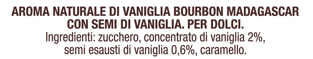 Rebecchi Vaniglia Naturale Aroma Bourbon con Grani Ml20 - Pacco da 7 X 20 Ml