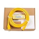 USB-H0U Applicable Computer USB Port Communication Download Cable PLC Programming Cable High Speed and Stable Model FT232RL Chip/Yellow Gold-Plated Plug 3 Meters