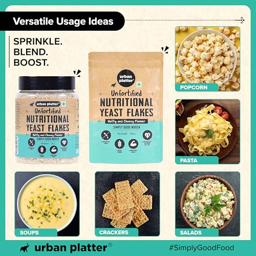 Urban Platter Nutritional Yeast Flakes, 70g (Unfortified | Plant Based | Nutty and Cheesy Flavour)