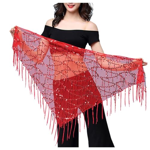 Générique Écharpe de Danse du Ventre pour Femme Ceinture Danse Orientale Jupe À Gland À Paillettes Jupe Bohème des Paillettes Écharpe La Hanche Frange Femmes Ceinture de Danse du Ventre