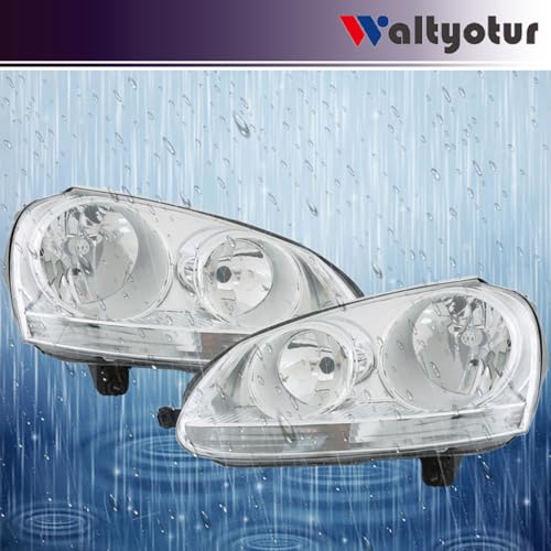 waltyotur Left and Right Headlight Assembly Replacement for 2006-2009 GTI/Rabbit, 2005-2010 Jetta Headlamps Set Driver and Passenger Side 1K6941005S 1K6941006S by waltyotur - Image 6