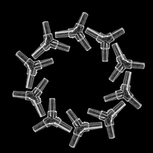 Slaxry 10Pcs 3 Way Y-Shaped Clear Air Oxygen Valves Connector For Aquarium Fish Tank Tubing #TOP4