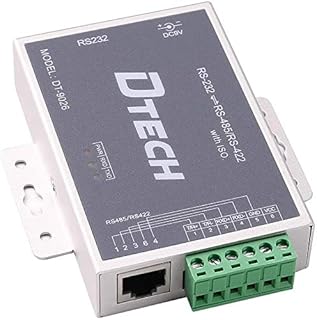 DTECH Active Isolated RS232 to RS485 RS422 Converter with RJ45 Serial Port Terminal Board DB9 Cable Power Adapter Optical Isolation Protection 2.5kV