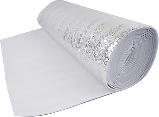 Radiator Reflective Insulation Film, Aluminum Foil and Pearl Cotton,Improves Heat Efficiency for Home Heating, Easy to Cut and Install on Wall or Container, Reflects Up to 90% Radiant Heat(30CM L)
