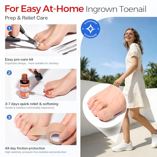 Kit de retrait d'ongles incarnés Glamonade professionnel avec outils de pédicure complets - 5