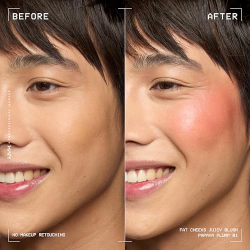 NYX PROFESSIONAL MAKEUP Fat Cheeks Liquid Blush, Buildable, Dewy Blush with Long-Lasting 12HR Wear - Papaya Plump (Soft Rose) - image 2