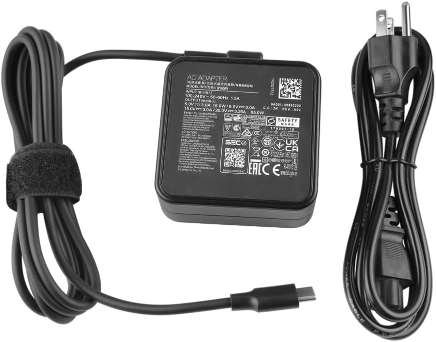 65W USB C Charger for Asus Zenbook 14 OLED UM3406 UM3406HA UX3405 UX3405MA Zenbook Duo BX8406MA UX8406 UX8406MA RX8406MA Zenbook S 14 UX5406 UX5406SA S 16 UX5606 UX5606SA