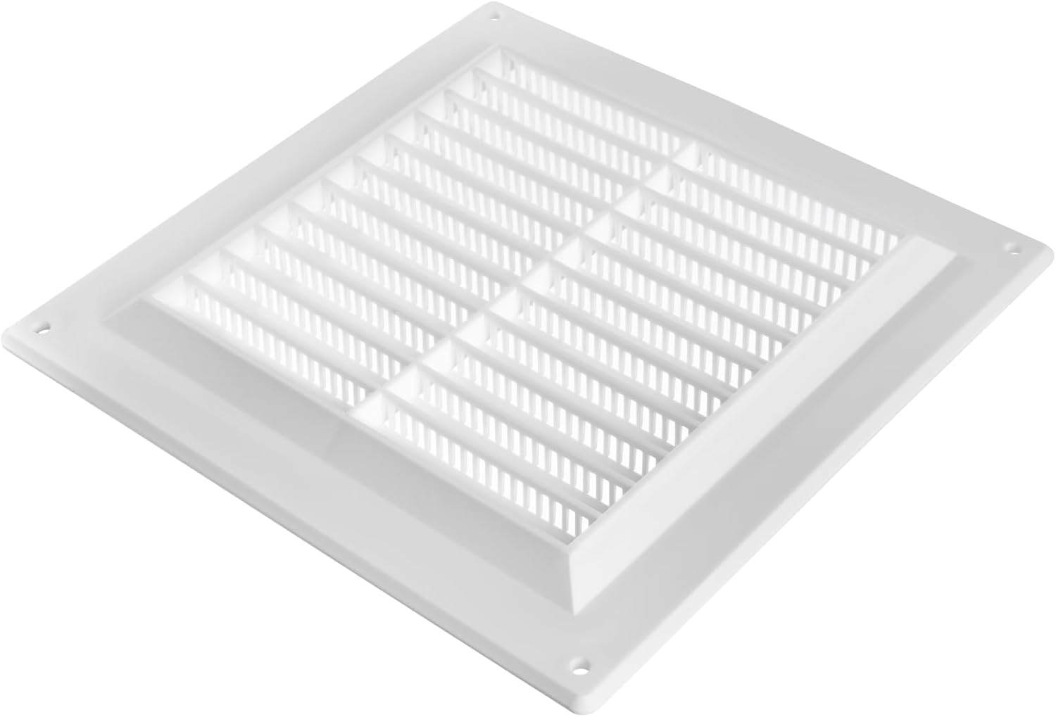 Vent Systems 4” x 4” Inch White Plastic Vent Cover – 10 Pack – Durable Louvered Air Return Grille for Wall and Ceiling – Ideal for Bathroom, Kitchen, Home, Garage – Indoor and Outdoor HVAC