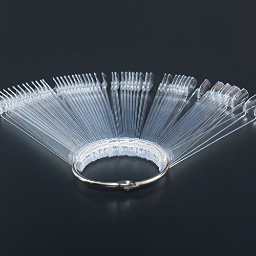 100 Stück Nagel Präsentation Falsche Nagel Nagelspitzen Fächer Display Nagelspitzen transparent Nail Art Tips – Bild 5