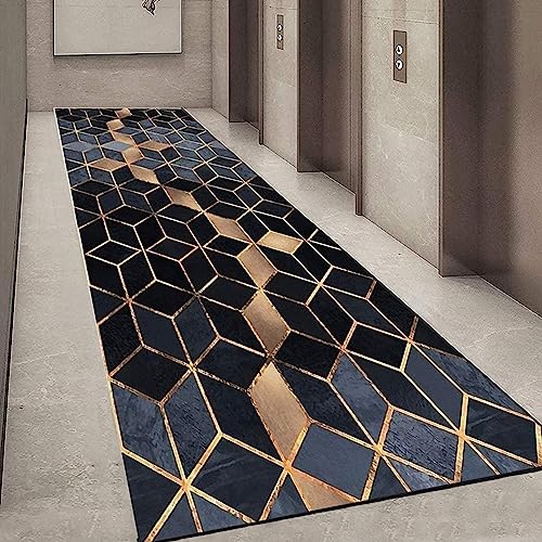Alfombra de pasillo azul moderna de 60x300cm para decorar el dormitorio 8