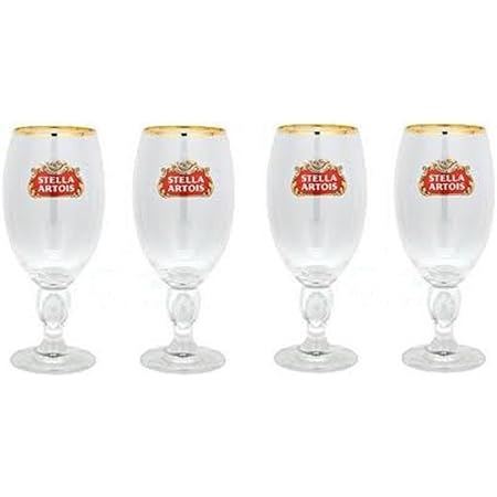 Set Of 4 X Stella Artois Chalice Glasses 568ml 1 Pint Latest Release 05 12 Original Branded Glasses Bar Supplies Lager 4 Amazon Co Uk Kitchen Home