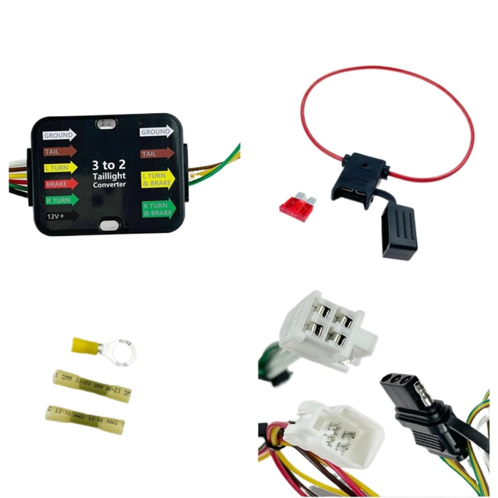 4 Way Trailer Wiring Harness 56434 Compatible with 2019 2020 2021 2022 2023 Prime Compatible with 2021 2022 2023 Prime Flat Trailer Light Connector Assembly