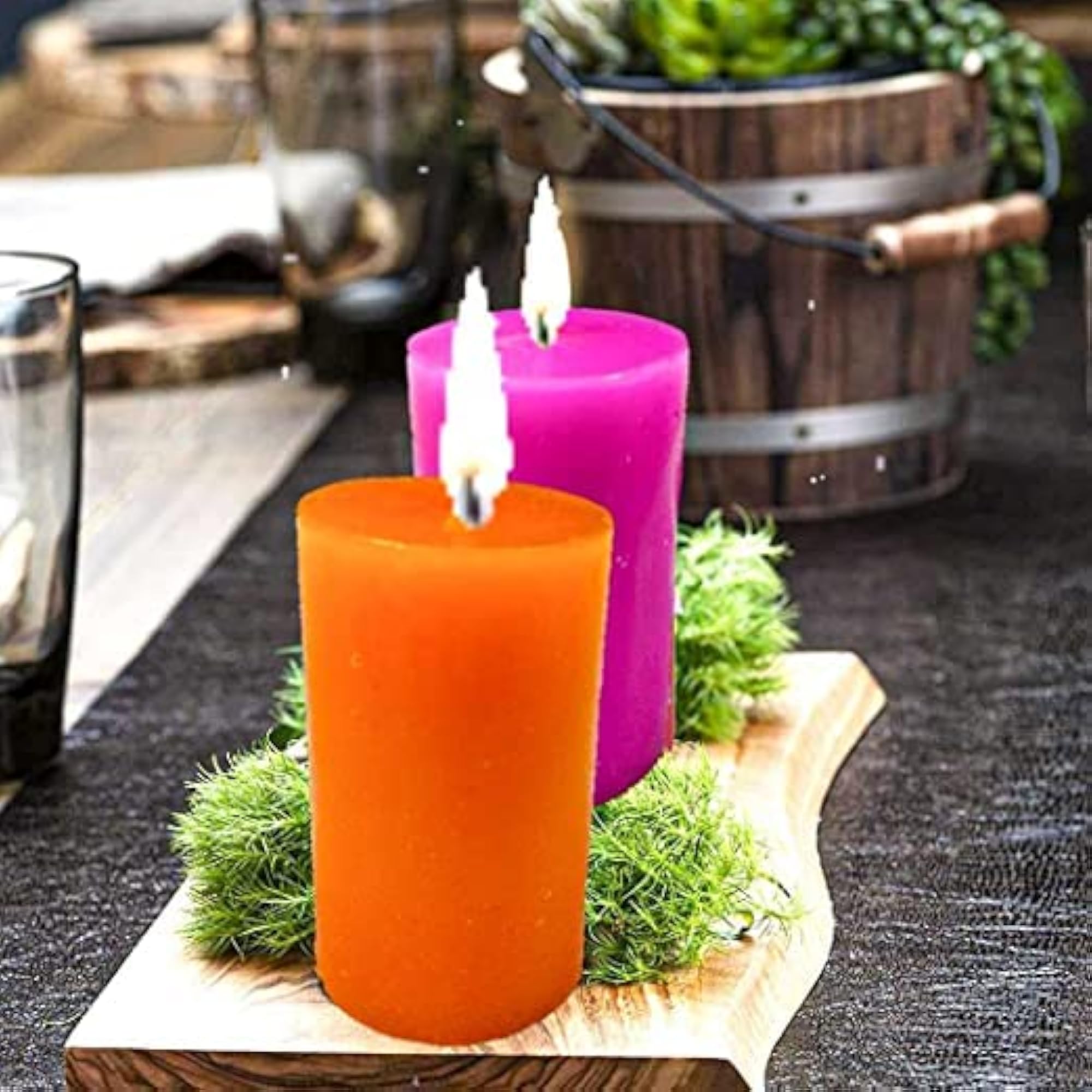 Luxury 8 Pack Pillar Candle Gift Set, Perfect for Gifting