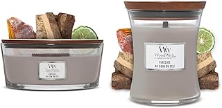 Woodwick Ellipse Scented Candle with Crackling Wick | Fireside | Up to 5...
