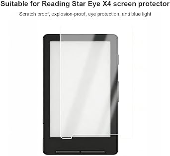 Glass Screen Protector Compatible with X teink X4 (4.3 Inch), HD Clear Anti-Scratch Bubble-Free Case Friendly (2pcs)
