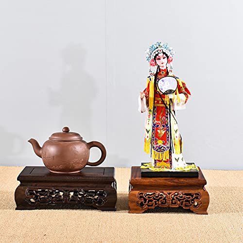 Amazon.co.jp: 花瓶台 香炉台 花台 飾台 アンティーク黒檀木製 並板