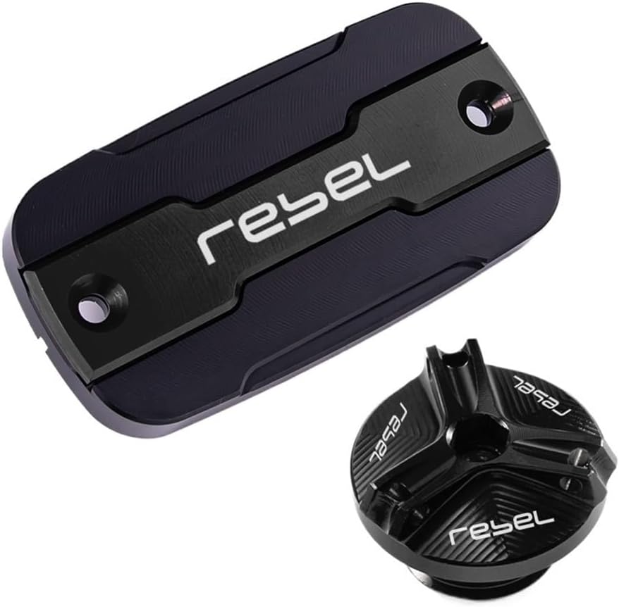 Motorcycle Brake Pump Fluid Caps for for Rebel 1100 500 300 for 1100 300 500 Motorcycle Front Brake Fluid Cover and Oil Fill Port Cover Protection
