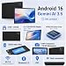 2026 Neuestes Android 16 Tablet, 10 Zoll Gemini AI, 32 GB RAM + 256 GB ROM (2 TB TF), Octa-Core 2,0 GHz, /GPS/WideVine L1/5G/WLAN/1920 × 1080/10000 mAh, Tablet mit stoßfester Silikonhülle – Schwarz