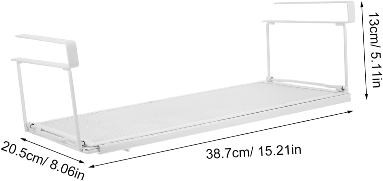 Ciieeo Expandable Under Cabinet Shelf Extendable Hanging Shelf Organizer for Pantry Storage Kitchen Storage for Easy Access Organization for Home Restaurant