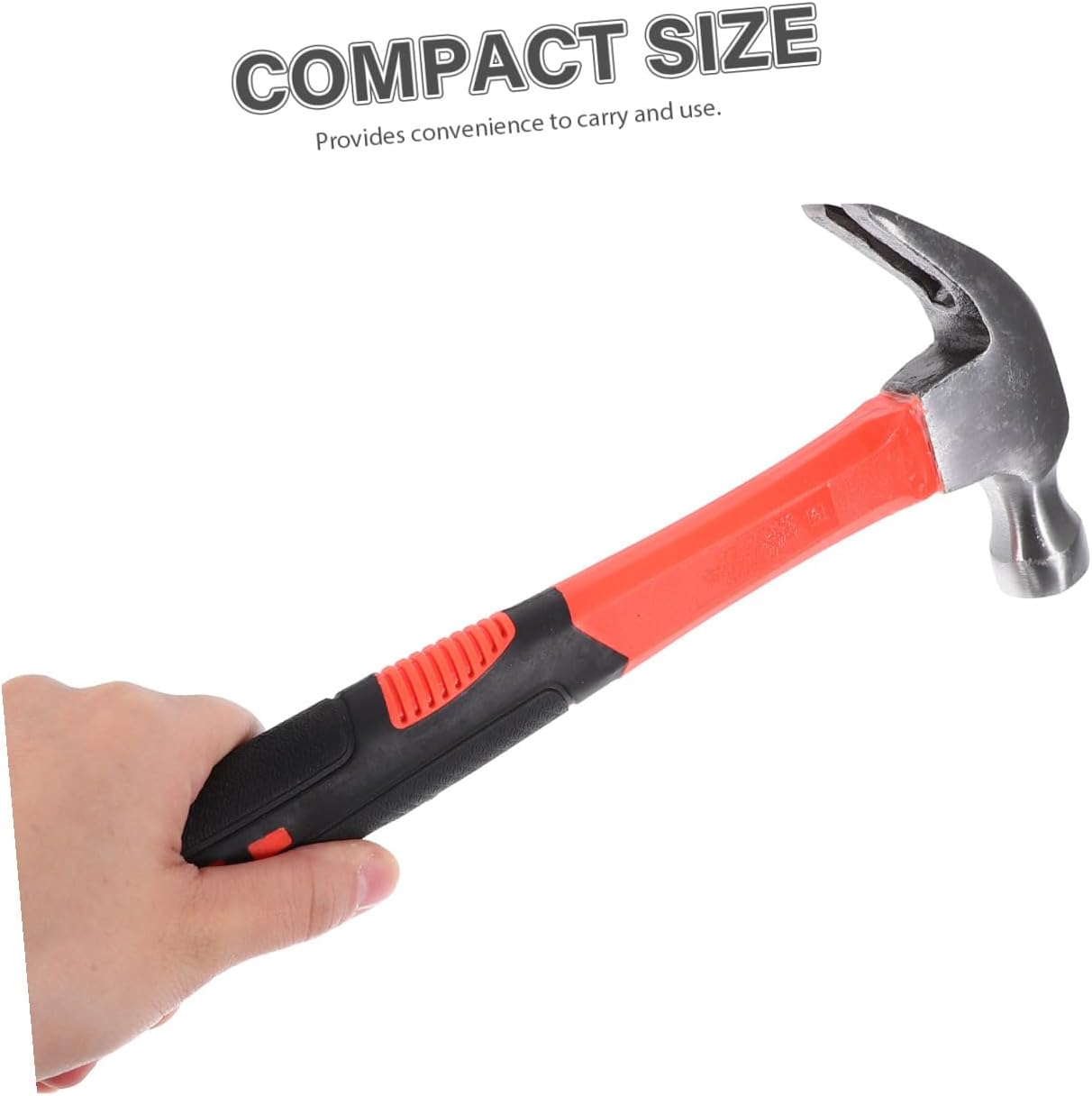 1pc Slip Claw Hammer Insulated Handle Practical Tool for Woodworking and Hardware Assembly Random Style