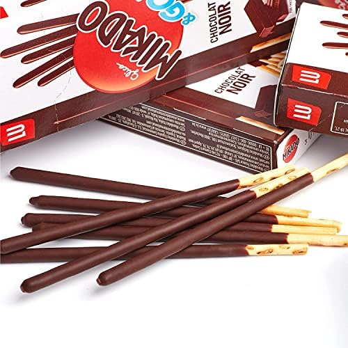 Mikado Cioccolato Fondente, Bastonicino Sottile e Croccante, Ricoperto di Gustoso Cioccolato Fondente, Pratico da mangiare e adatto per ogni occasione,, 24x39g (24 Confezioni da 39g) - Immagine 3