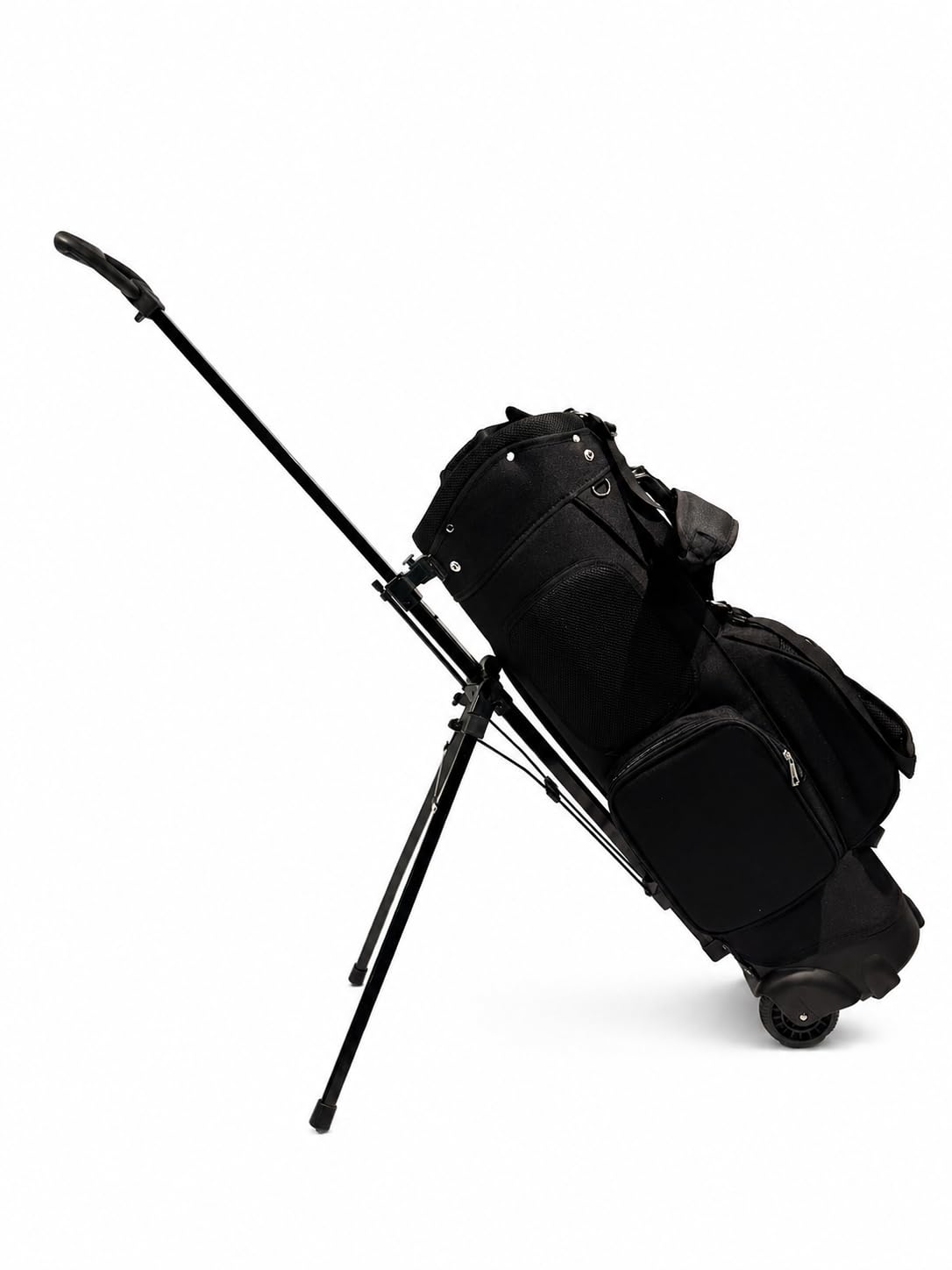Golf Hybrid Tasche mit integriertem Trolley (Schwarz)