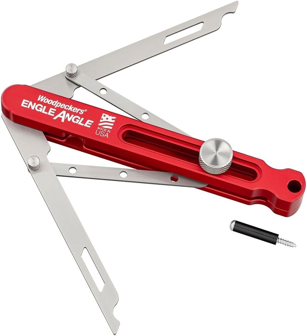 Woodpeckers Engle Angle, 6 Inch, Angle Finder Tool, Bisect Angles for Woodworking, Get Perfect