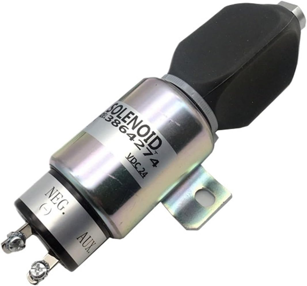 1pc 3864274 12V/24V Diesel Engine Fuel Shutoff Stop Solenoid 1751-2467UIB1S5A SA-3933-24 Generator Set Part(12V)