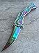 Dark Side Blades Knife Rainbow Titanium Fantasy Dragon Knife- Rainbow