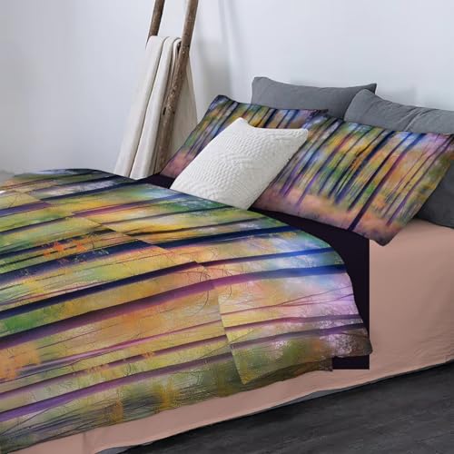 Housse de couette 140x200 parure de lit microfibre paysage impressionniste - 6