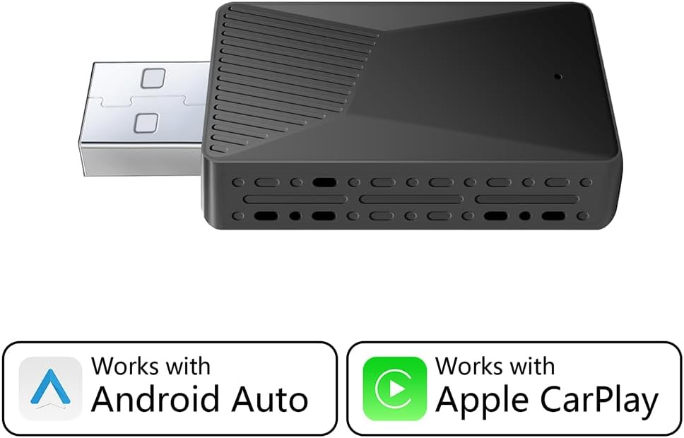 Wireless CarPlay & Android Auto Adapter – Instant Plug & Play | No Lag, Fast Auto-Connect via Bluetooth & Wi-Fi | 600+ Compatible Car Models | Works with Factory-Wired CarPlay Vehicles