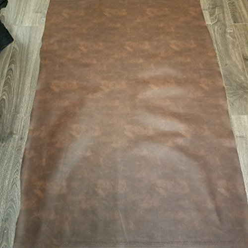 NAT Leathers | Tan Brown Matte Soft Faux Vegan Leather PU (Peta Approved Vegan) | 1 Yard (36 inch x 54 inch Wide) Cut by The Yard | Synthetic Pleather 0.9mm Nappa Smooth Upholstery | 36\"x54\" - Thumbnail 2