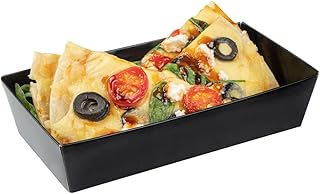 Restaurantware Matsuri Vision 5 x 4.4 x 1.4 Inch Sushi Trays 100 Greaseproof Sushi Packaging Boxes - Lids Sold Separately Disposable Black Paper Sushi Containers For Appetizers Or Desserts