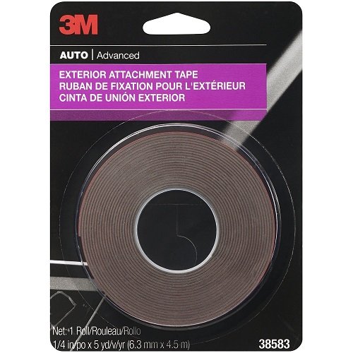 3M 38583 1/4\" x 15\' Exterior Attachment Tape (2 Pack)