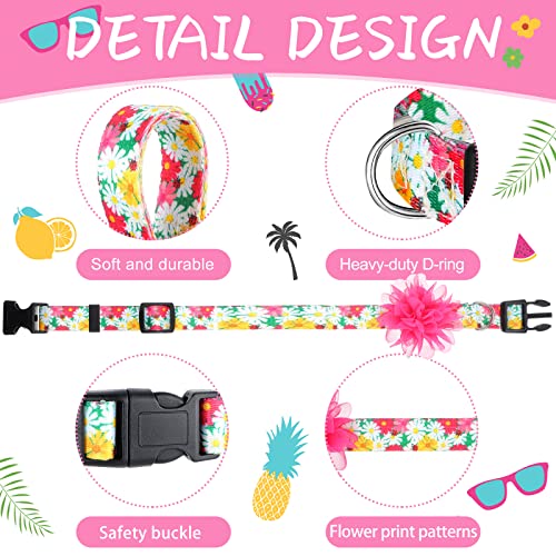 4 Pack Flower Dog Collar Floral For Girl Dog Removal Flower Adjustable Nylon Pet Collars Flower Collar For Female Dogs Pet Accessories (Small) #TOP1