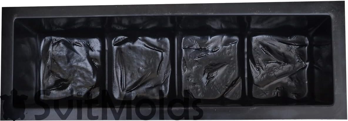 Concrete molds DIY Edge Stone Log Edging Border Garden Cement Curbs Garden Patio Sold 2pcs (BR02-Sm)