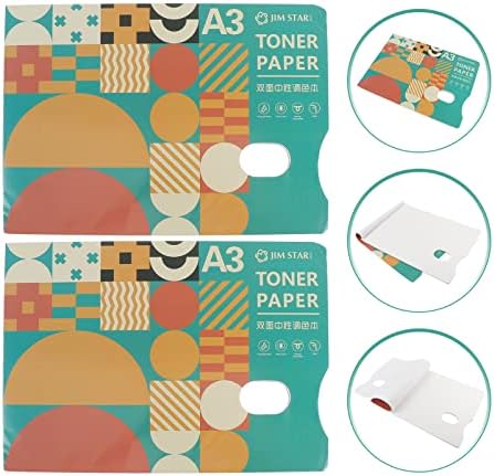 Wakauto Ar Accessories 2pcs Painting Pad Color Mixing Paper A3 Disposable Tear- Off Paint Paper with Thumb Hole for Oil Paint Acrylics Gouache Watercolor Pallet Paper
