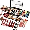 MISS ROSE M 187 Colors Professional Makeup Palette – All-in-One Kit With Eye Shadows, Lipsticks, Mascara, Foundations, Blushes, Brow Pencils, Nail File – Makeup Gift Set for Women and Girls