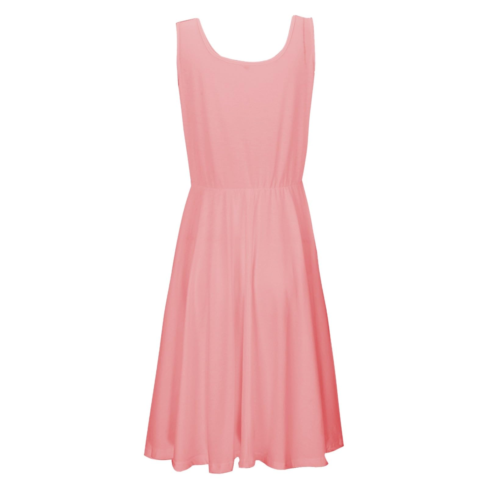 Robe Femme Chic et Elegant été Robe Longue sans Manches Floral Robes D'été Taille Haute Élastique Bohème Robes de Plage Décontractée Fête Vacances Mariage Aniversaire Fluide Grande Taille Swing Dress