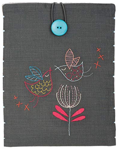 Vervaco Embroidery Kit: Tablet Cover: Stylised Birds, Acrylic, NA, 21 x 26cm, N\a