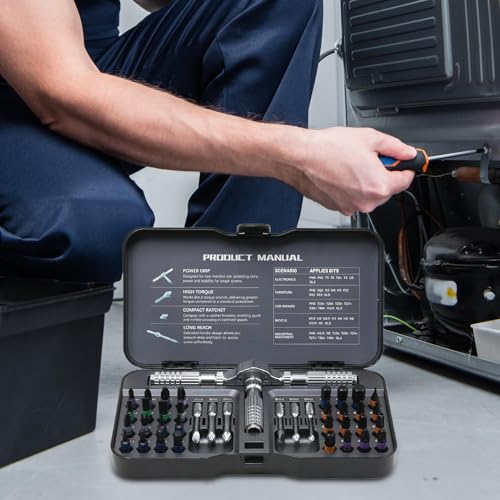 Kit d'ensemble de tournevis à cliquet contre les vis bloquées et difficiles - 3